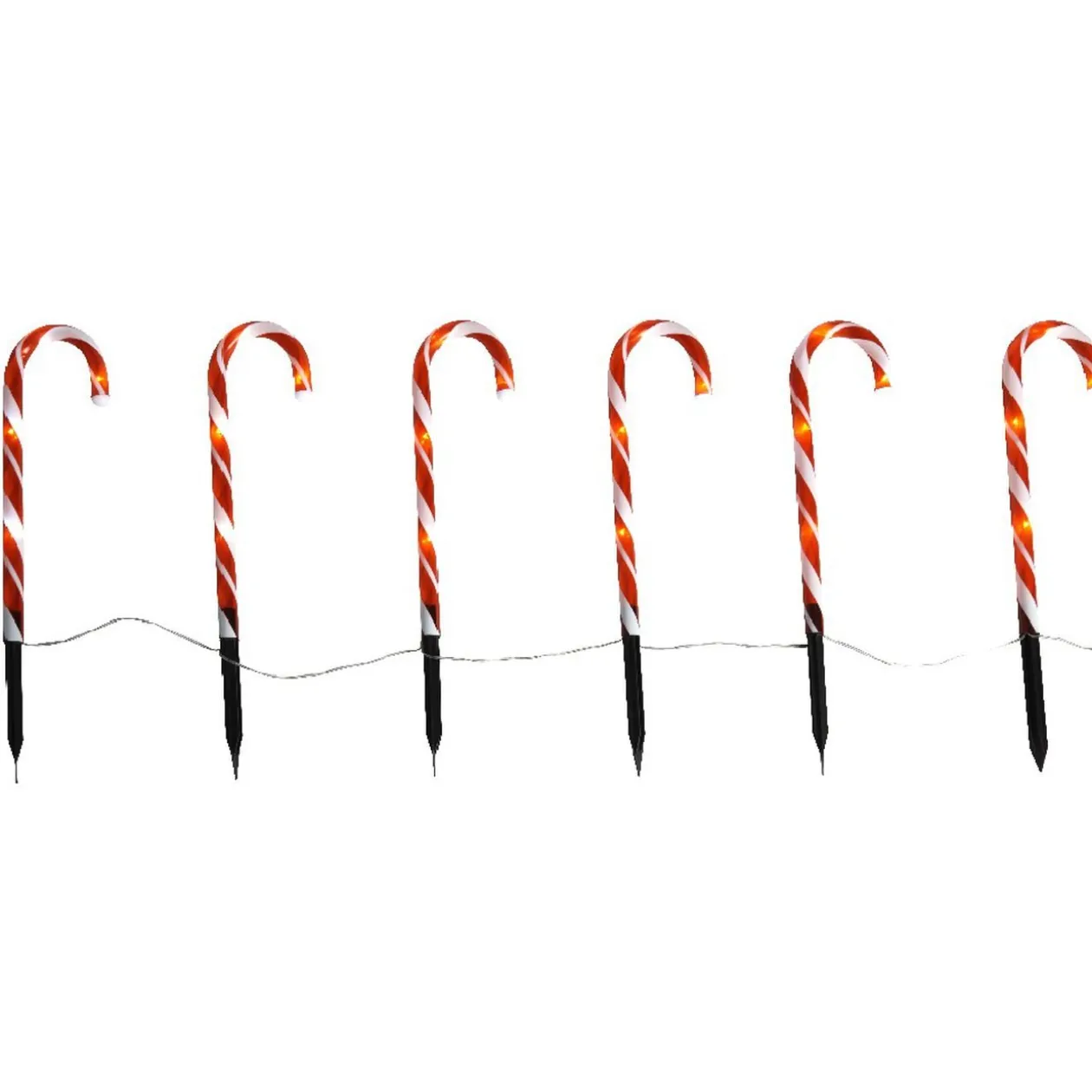 Guirlande sucres d’orge lumineuse solaire extérieur 24 LED