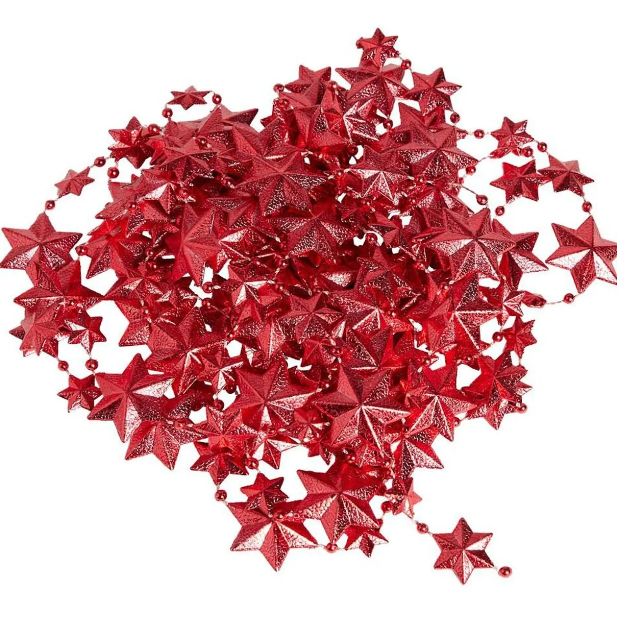 Guirlande étoile rouge scintillante 4,5m