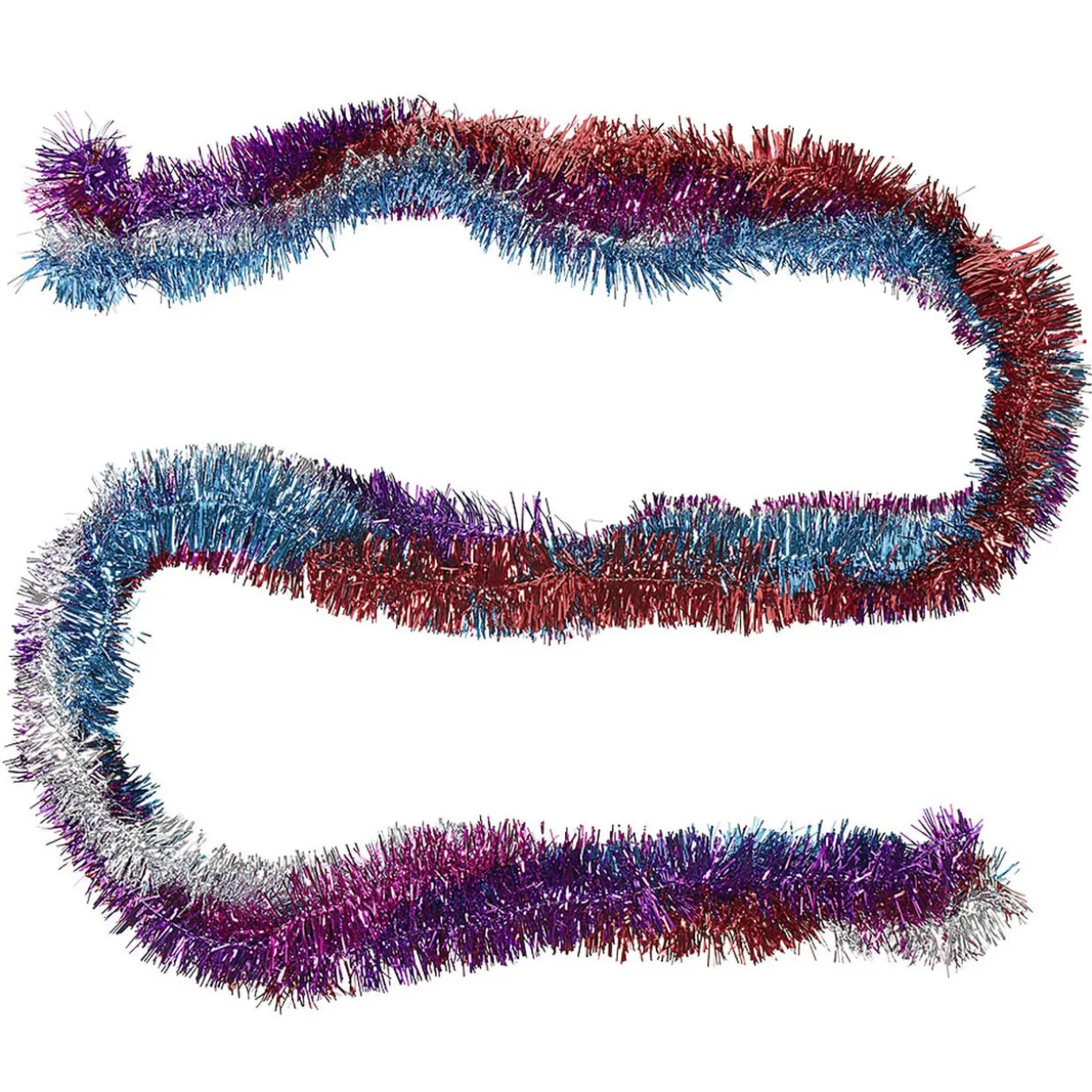 Guirlandes de sapin colorées L 1,8 m - Lot de 5