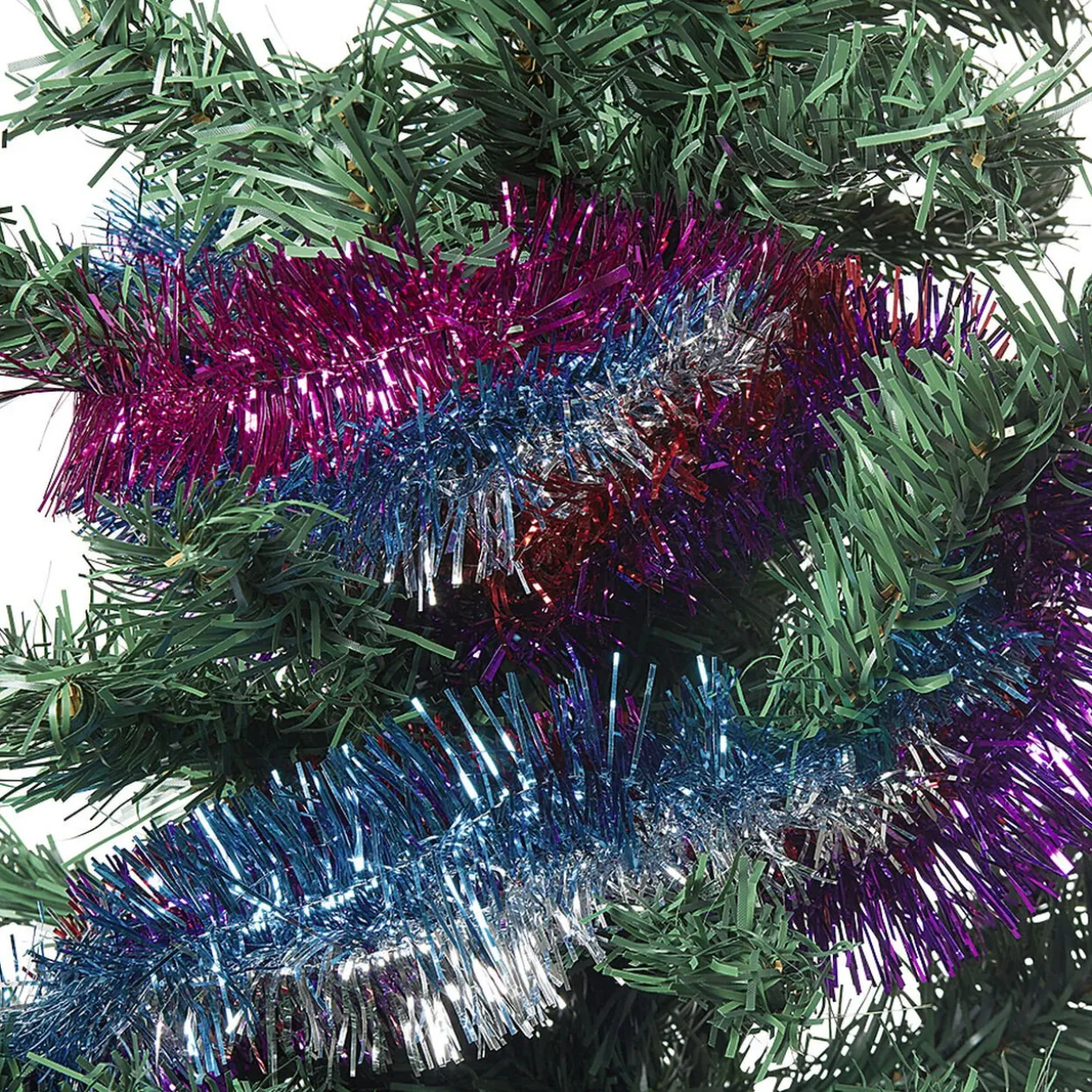 Guirlandes de sapin colorées L 1,8 m - Lot de 5