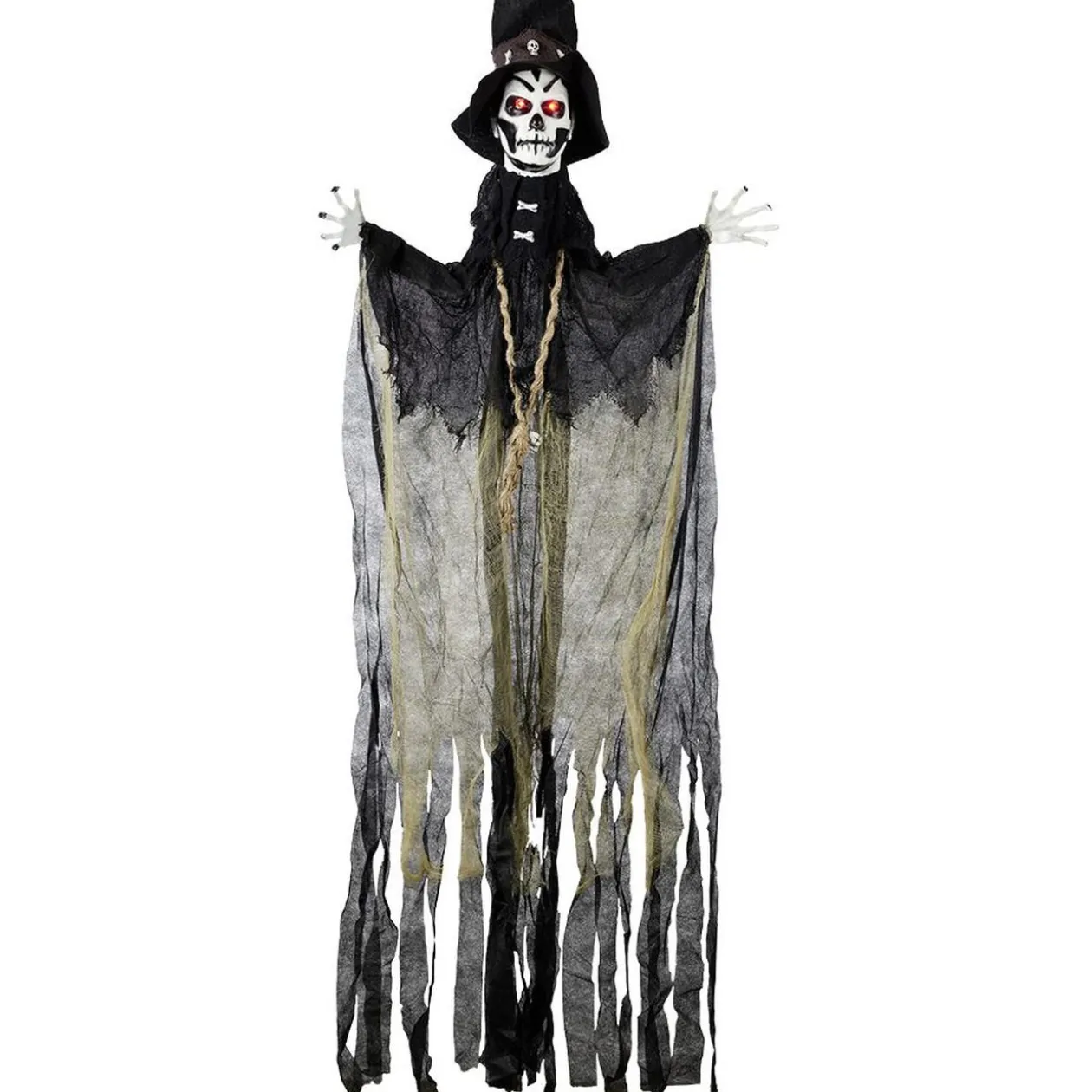 Homme vaudou lumineux Halloween à suspendre H120cm
