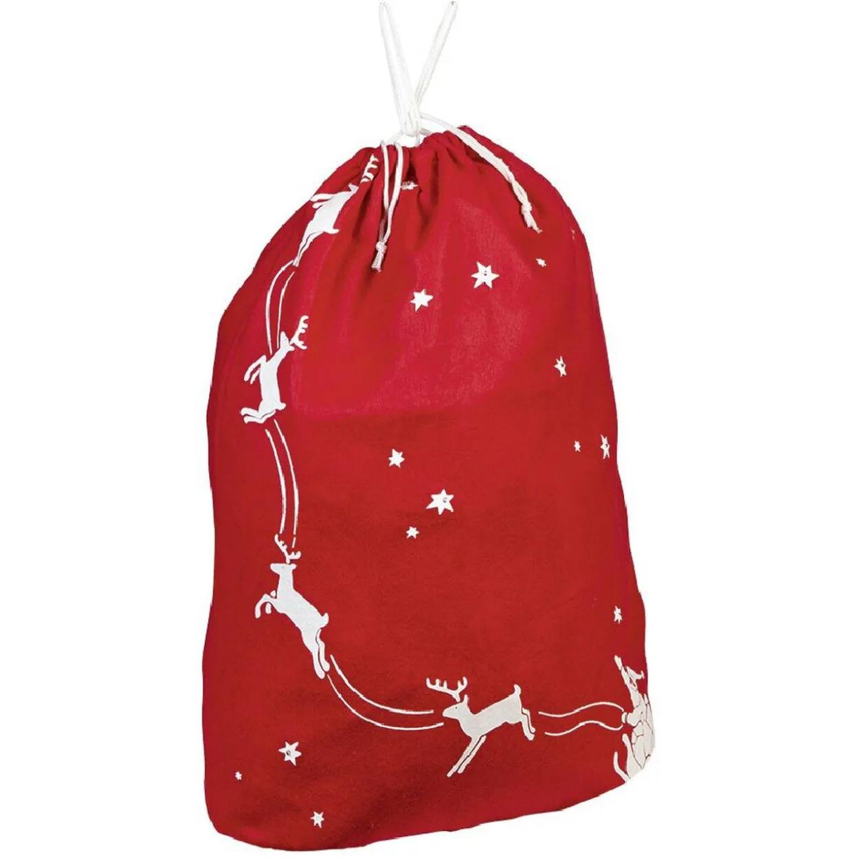 Hotte du Père Noël lumineux 70x30 cm