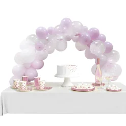 Kit arche de ballons fée rose et blanc 60 pièces 4m