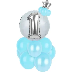 Kit ballon chiffre 1 bleu ou rose