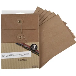 Kit carte + enveloppe x6