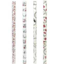 Kit complet noeud bolduc papier cadeau blanc argentée doré