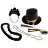 Kit cotillons luxe or noir 10 personnes