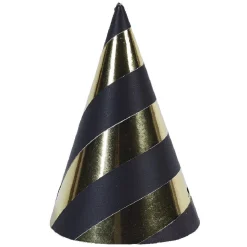 Kit cotillons pour 4 personnes noir doré