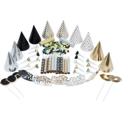 Kit cotillons pour 15 personnes doré et argenté