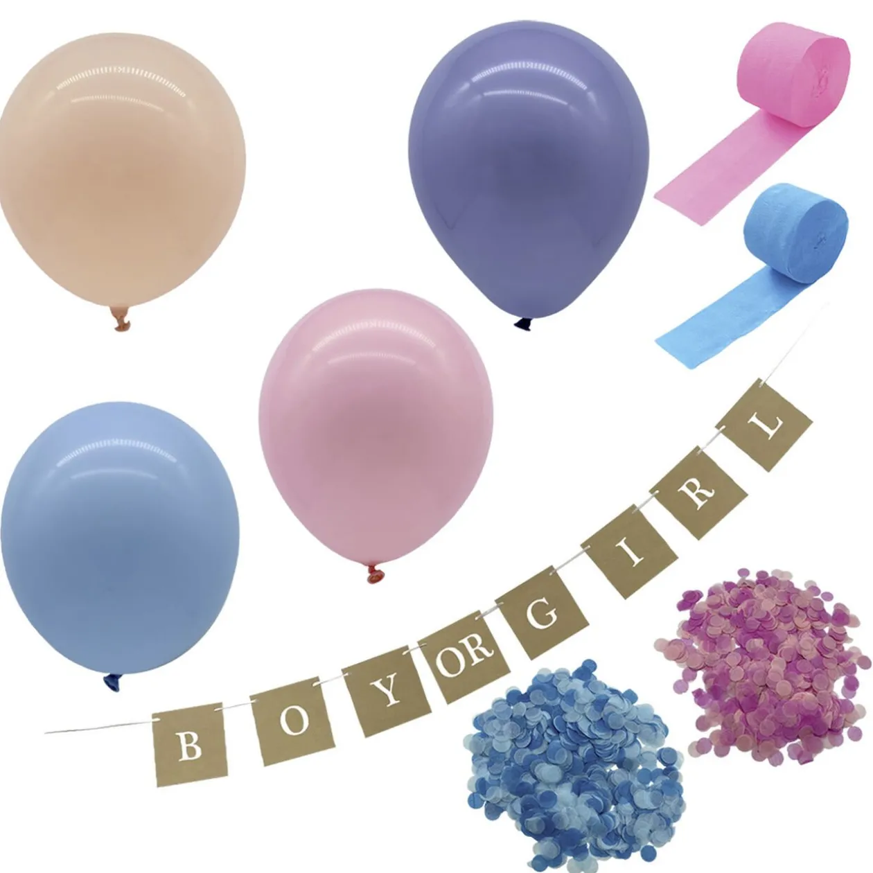 Kit décoration révélation naissance 19 pièces