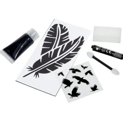 Kit de maquillage Halloween corbeau noir