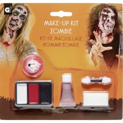 Kit de maquillage Halloween zombie blanc rouge noir