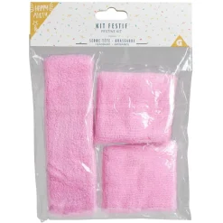 Kit festif 2 bandeaux de poignet et 1 de tête - 4 coloris