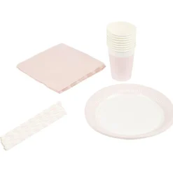 Kit jetable 32 pièces rose