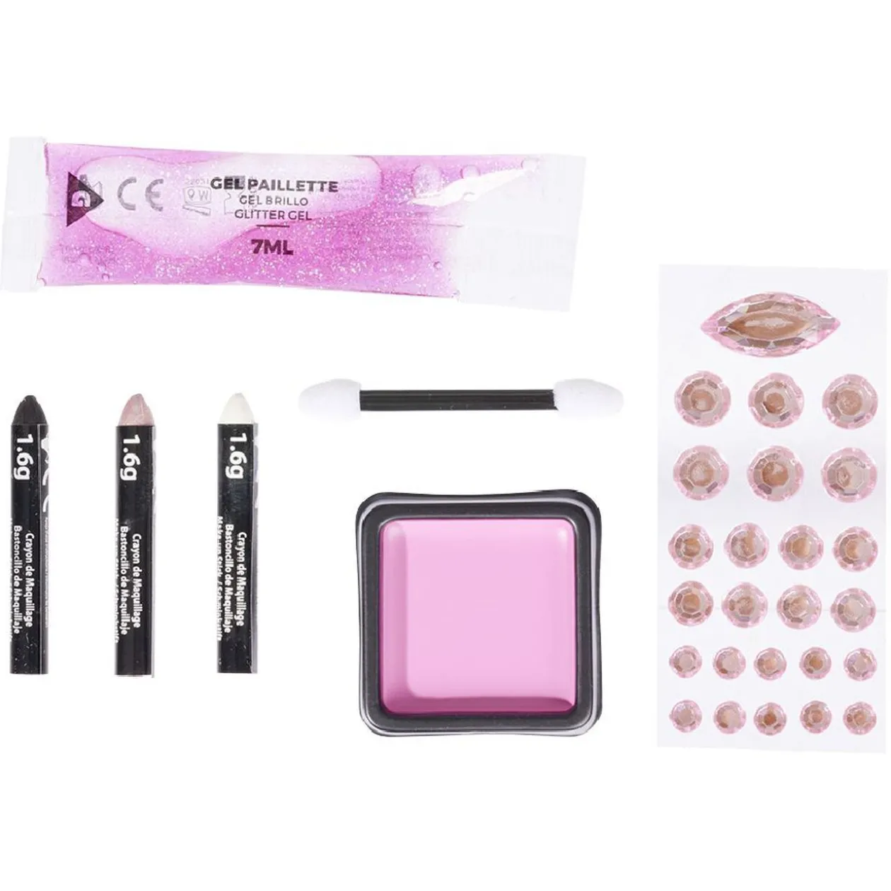 Kit maquillage Halloween paillette rose
