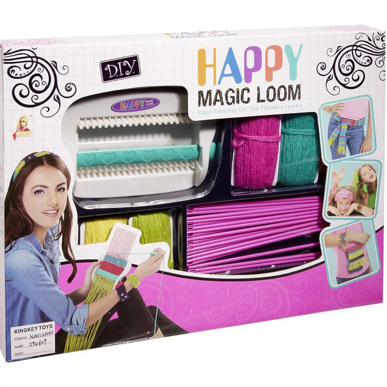 Kit métier à tisser bracelet magique DIY