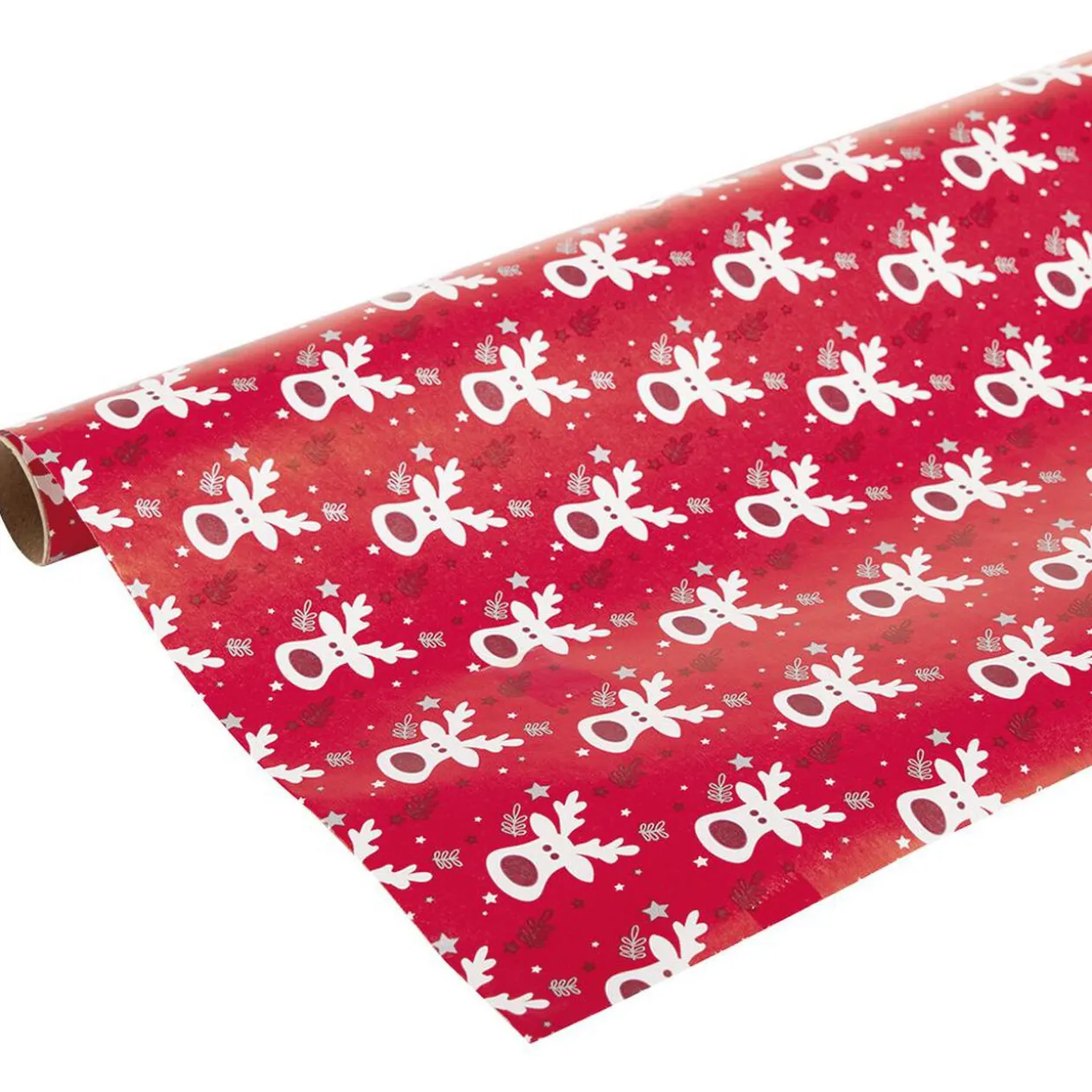 Kit papier cadeau x4 bolduc x2 noeud x7 motif tradition