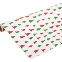 Kit papier cadeau x4 bolduc x2 noeud x7 motif tradition