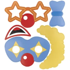 Kit photo booth clown circus 10 pièces