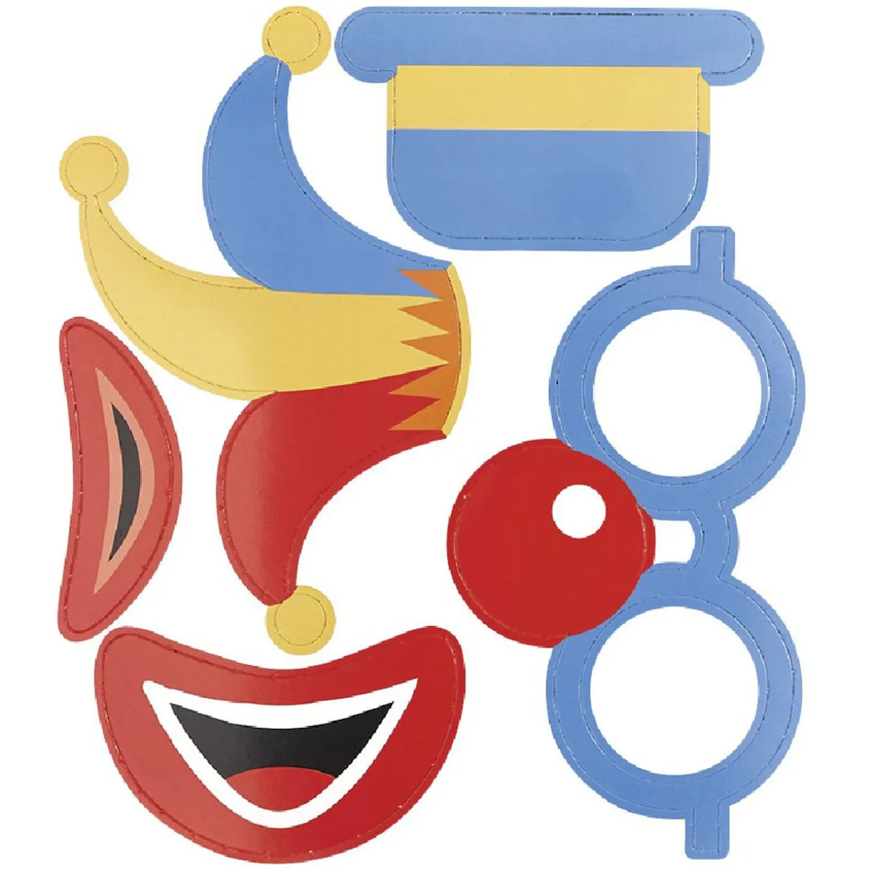 Kit photo booth clown circus 10 pièces