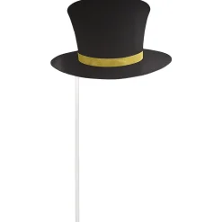 Kit photo booth noir et doré 10 pièces