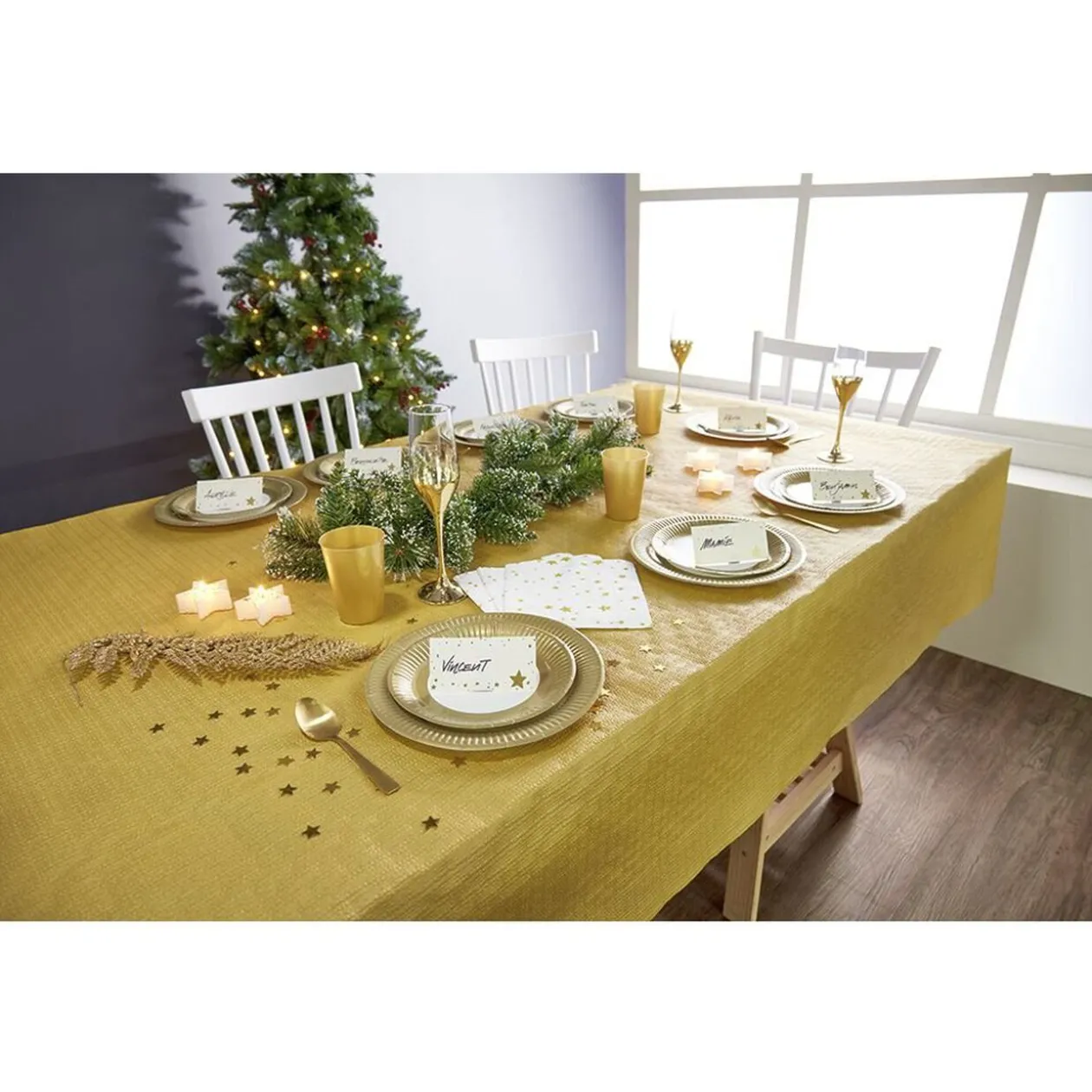 Kit vaisselle jetable 10 personnes Fin d'année