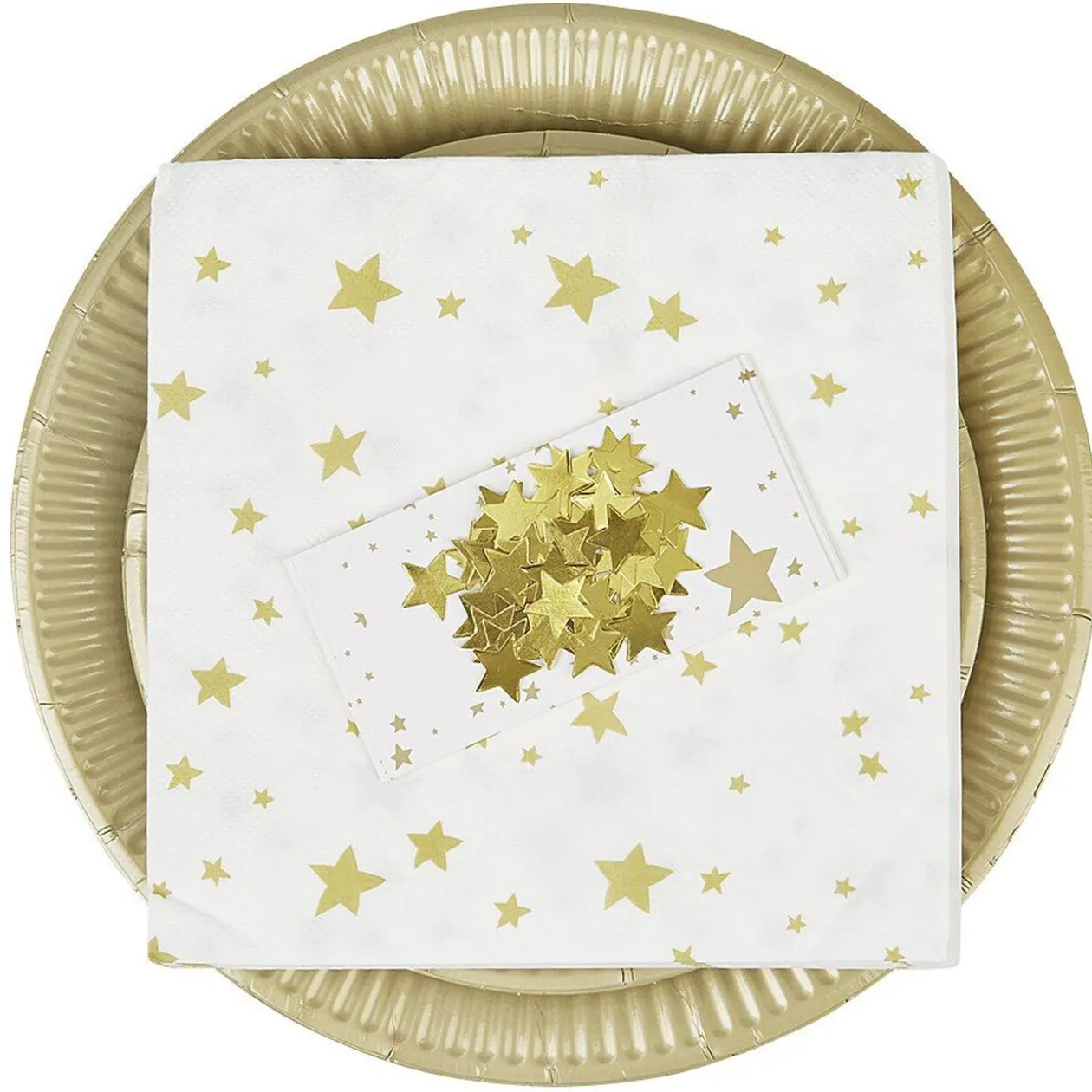 Kit vaisselle jetable 10 personnes Fin d'année