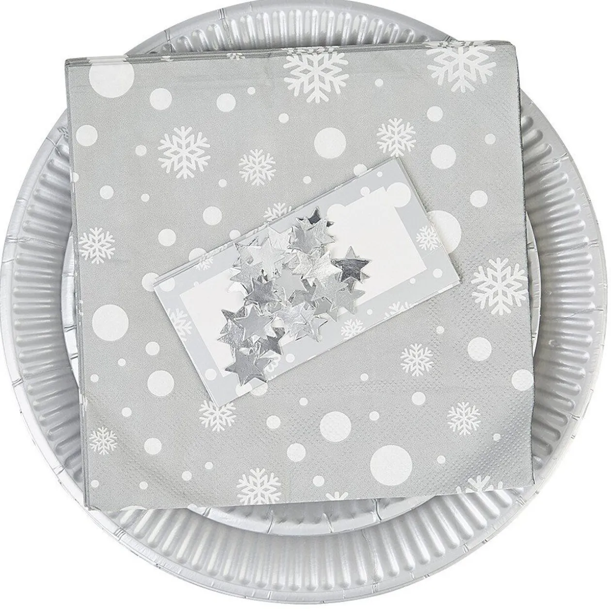 Kit vaisselle jetable 10 personnes Fin d'année