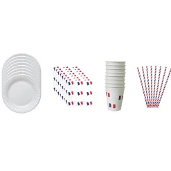 Kit vaisselle jetable Euro 2021 France pour 8 personnes