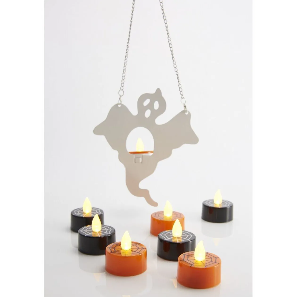 Lampe fantôme avec bougie lumineuse à suspendre Halloween