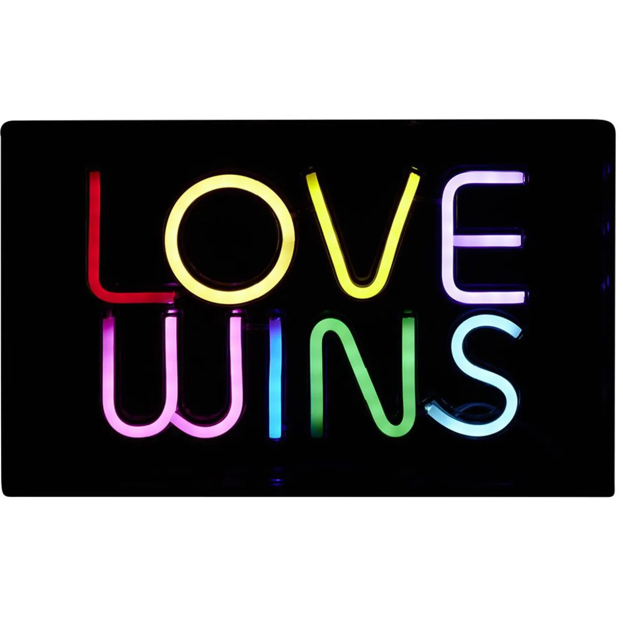 Lampe néon LOVE WINS 30x4,5xH15cm