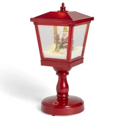 Lanterne de Noël animé et musical décor Père-Noël H32cm
