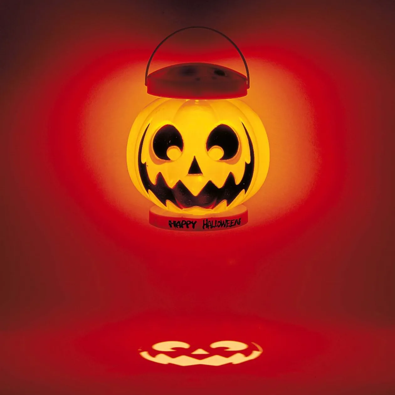 Lanterne LED sonore projecteur Halloween forme citrouille orange