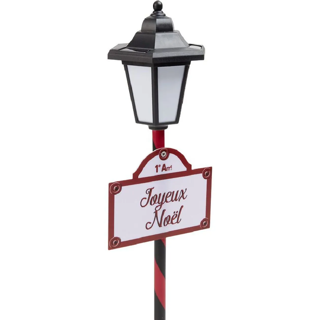 Lanterne lumineuse à planter solaire H75cm effet flamme vascillante