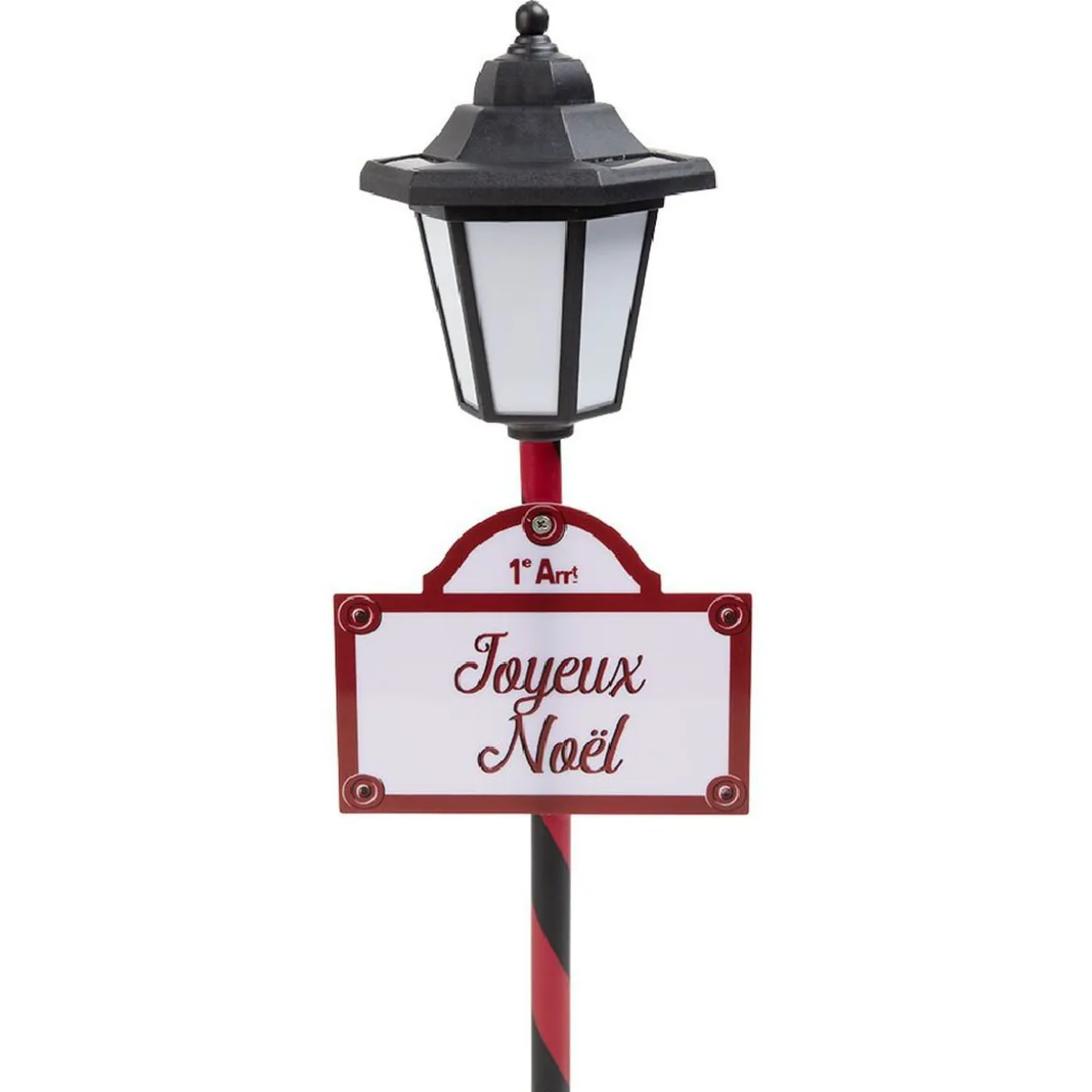 Lanterne lumineuse à planter solaire H75cm effet flamme vascillante