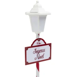 Lanterne lumineuse à planter solaire H75cm effet flamme vascillante