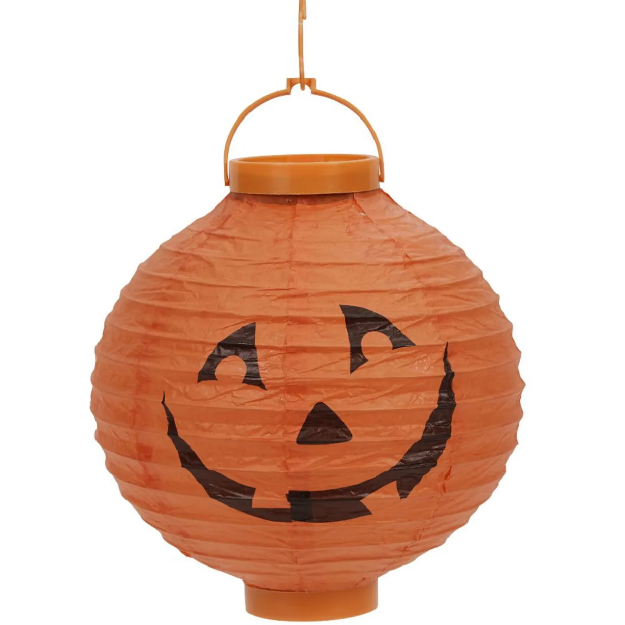 Lanterne lumineuse Halloween à suspendre ronde en papier