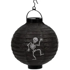 Lanterne lumineuse Halloween à suspendre ronde en papier