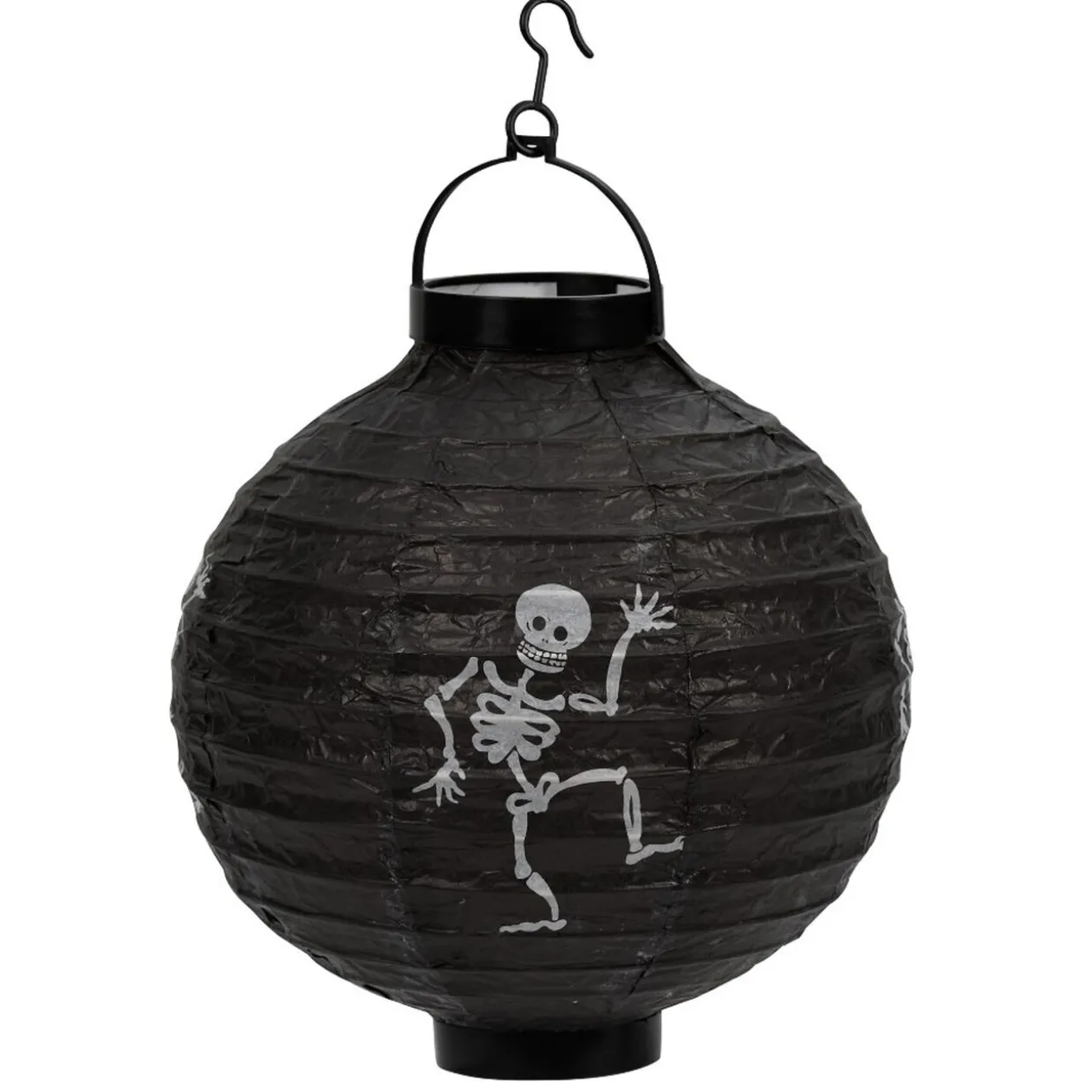 Lanterne lumineuse Halloween à suspendre ronde en papier