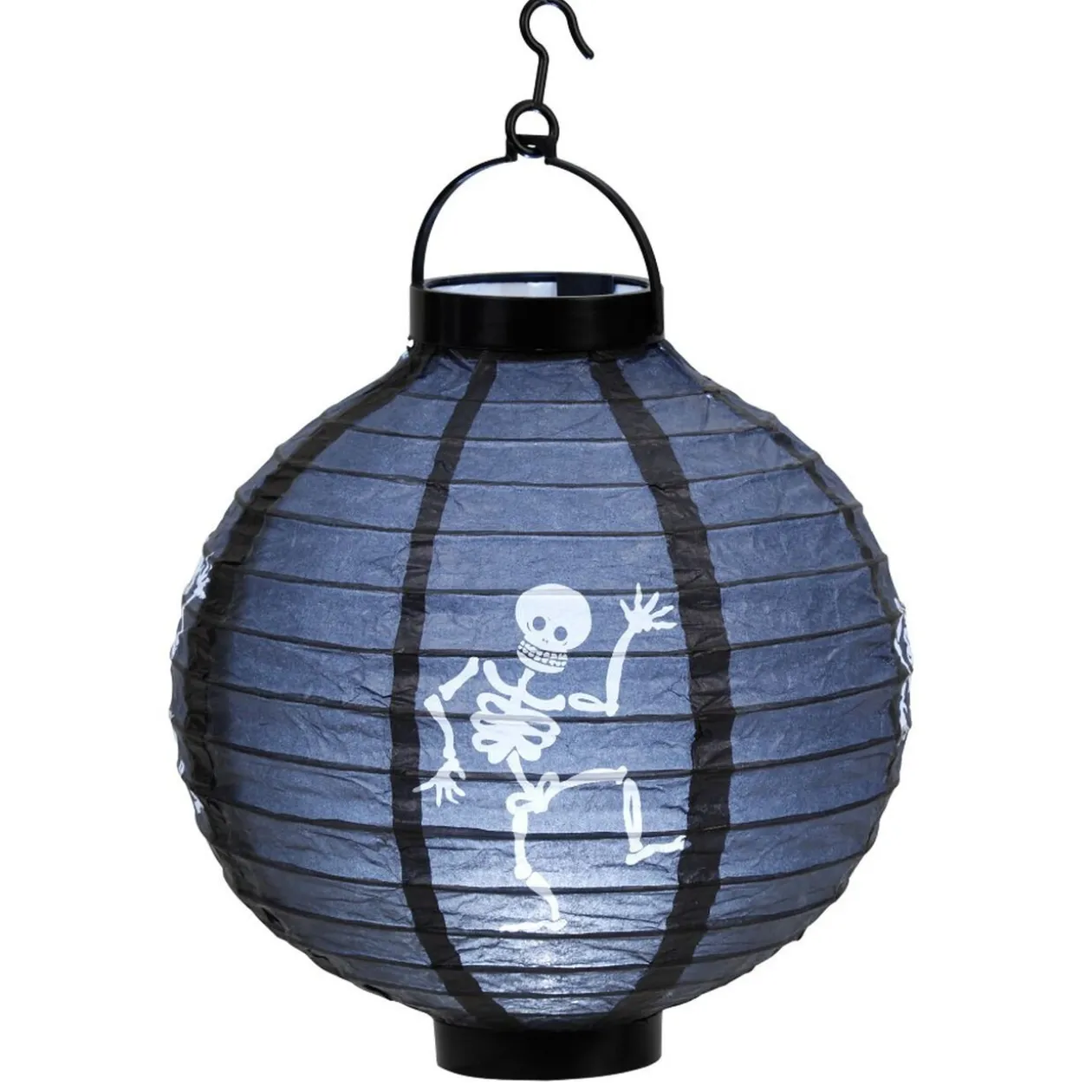 Lanterne lumineuse Halloween à suspendre ronde en papier