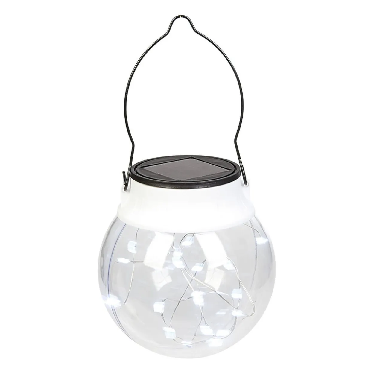 Lanterne Solaire à suspendre 20 micro Led Blanc froid