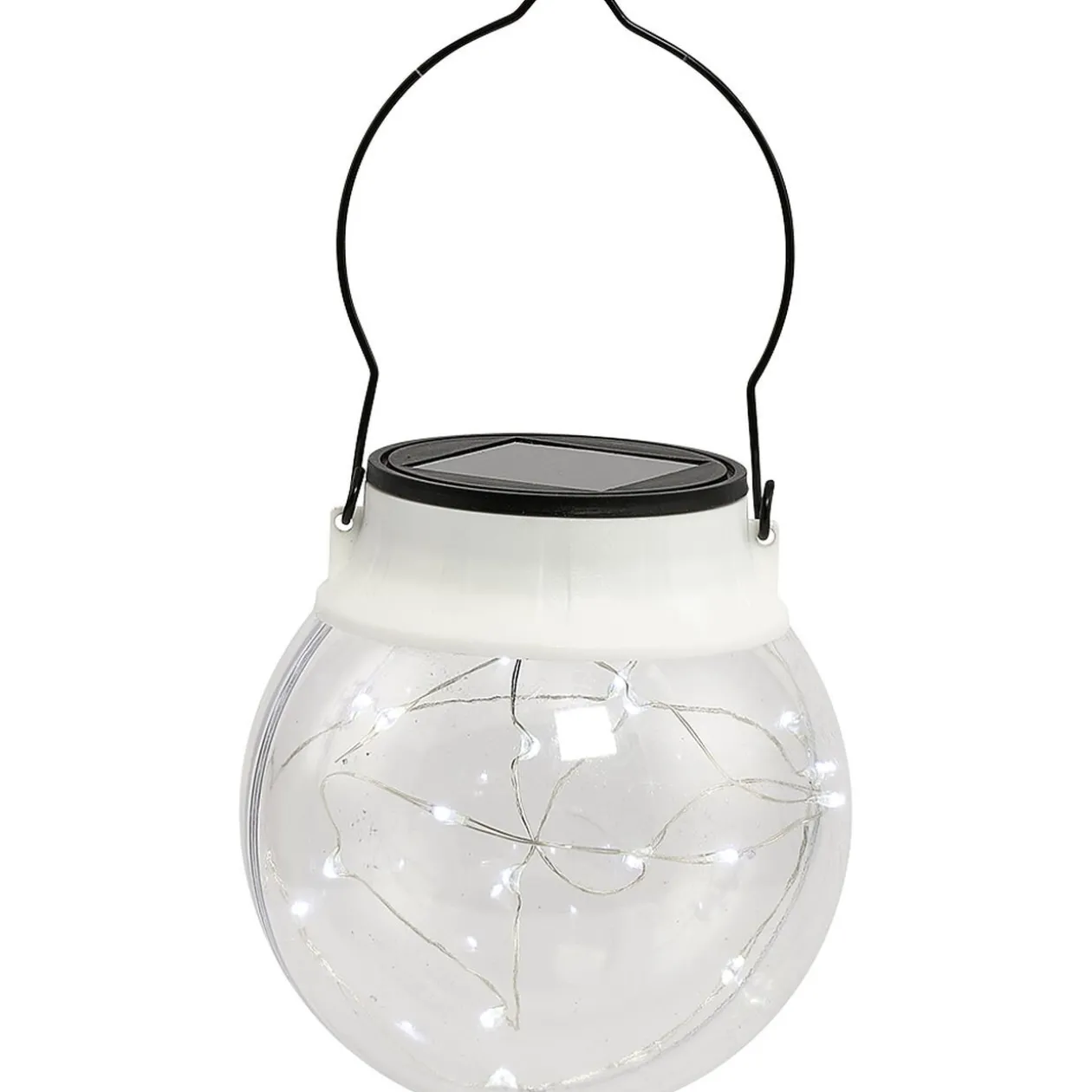 Lanterne Solaire à suspendre 20 micro Led Blanc froid