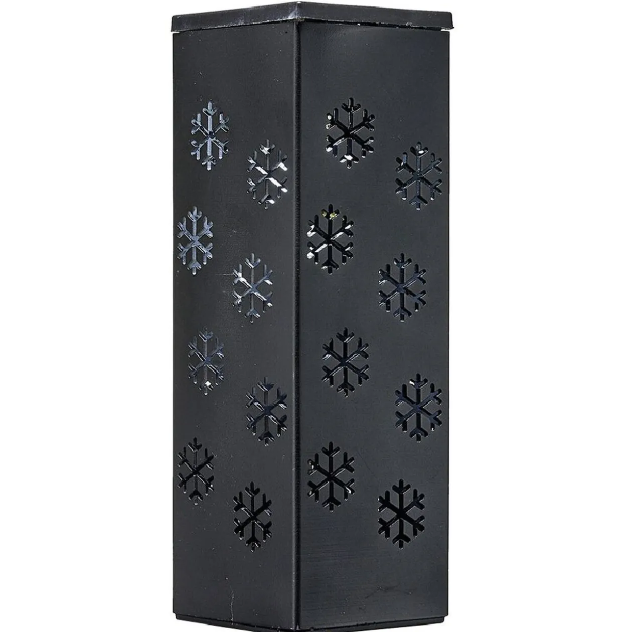 Lanterne solaire noire effet flamme