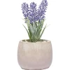 Lavande artificielle dans son cache pot en ciment