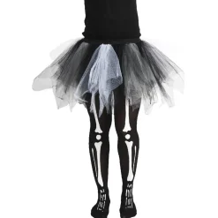 Legging adulte Halloween jambes squelette et tutu Taille M