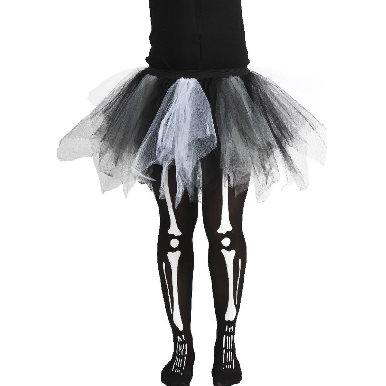 Legging adulte Halloween jambes squelette et tutu Taille L