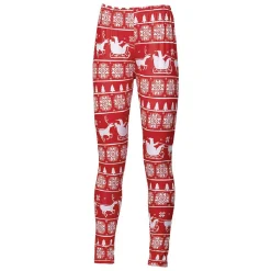 Legging de Noël Rouge Taille unique