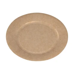 Lot de 50 assiettes à dessert rondes en carton kraft marron