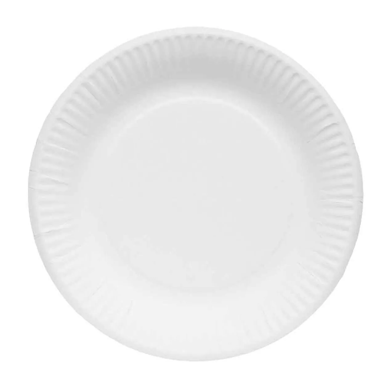 Lot de 150 assiettes en carton blanc