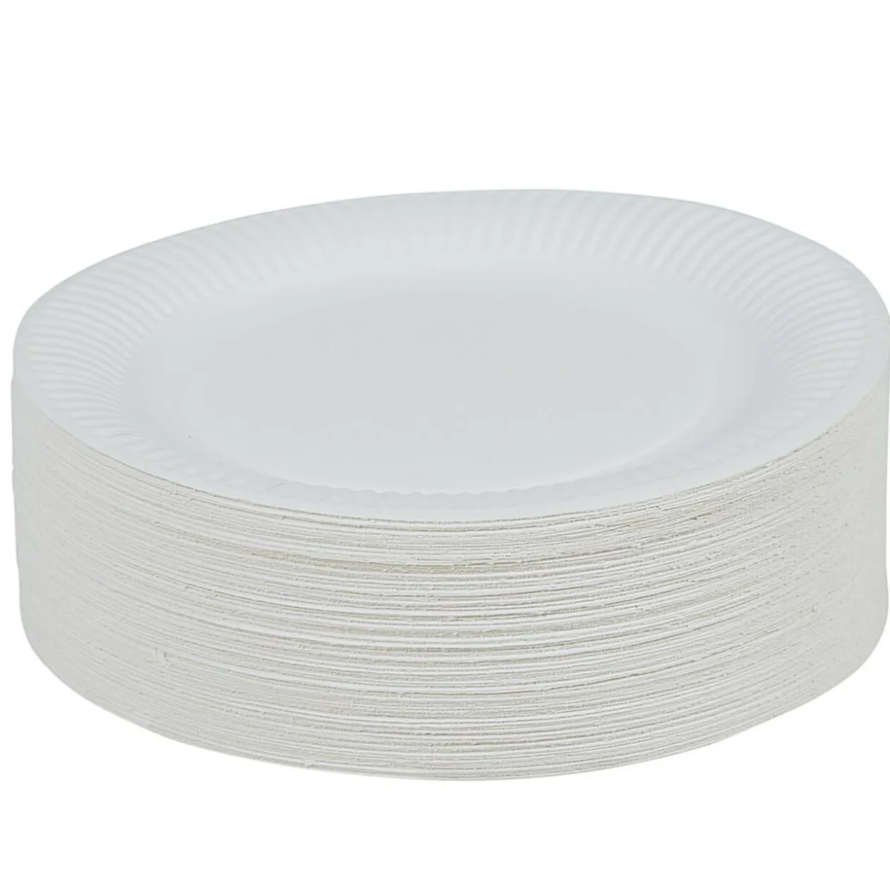 Lot de 150 assiettes en carton blanc